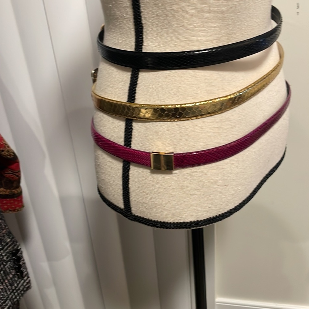 3 Genuine Snakeskin Belts - Picture 6 of 10